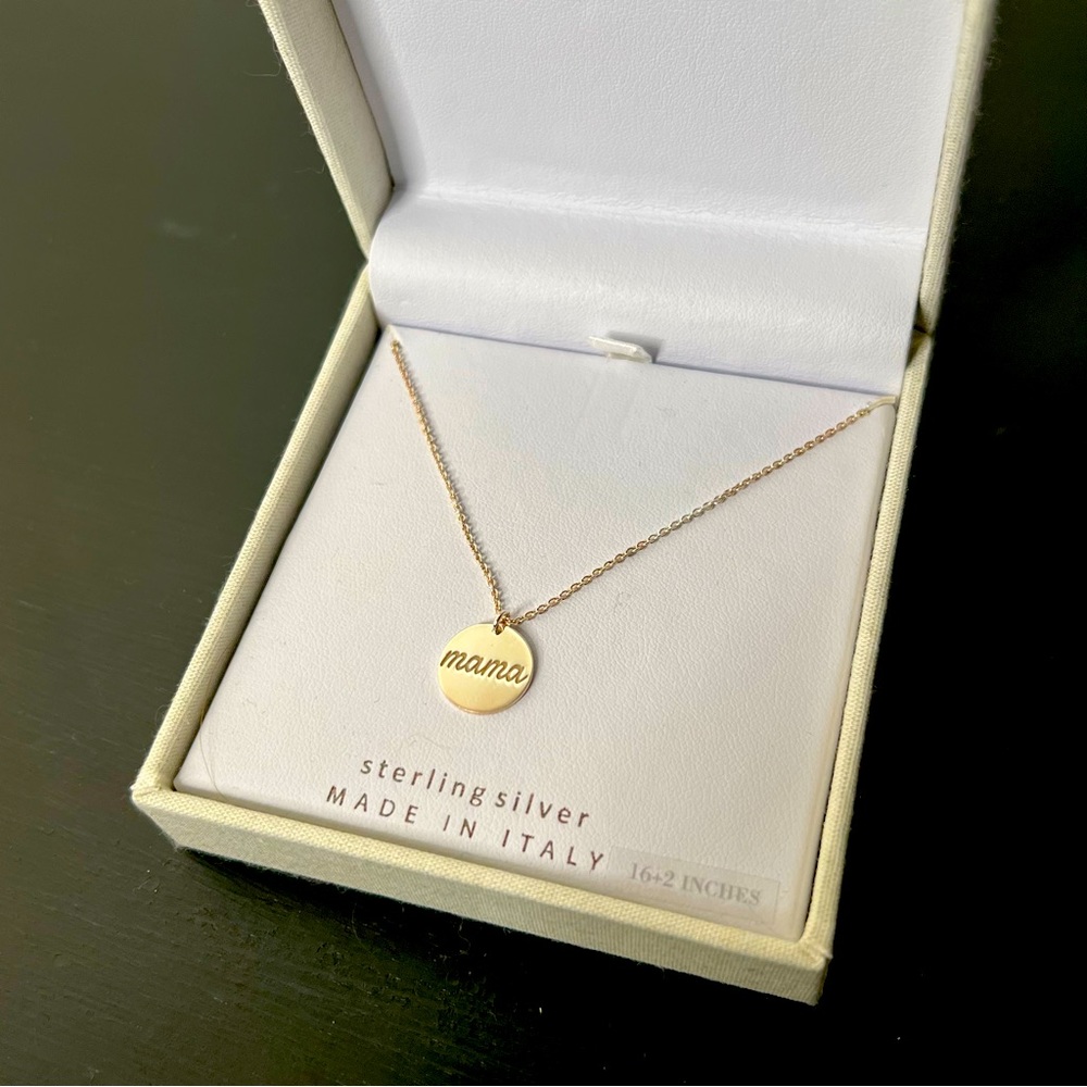 Mia Fiore Sterling Silver “mama” necklace NIB